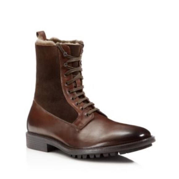 To Boot New York Adam Derrick Lace Up Boots Mens Size 10.5 Tan Brown $480 Value - Picture 1 of 14